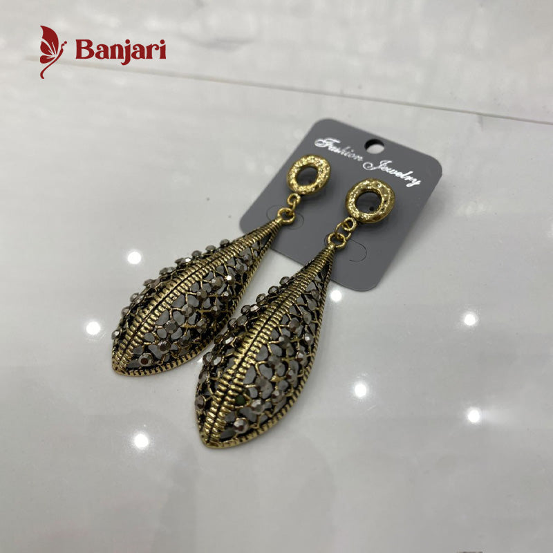 Royal Gilded Cage Filigree Drop Antique Earrings