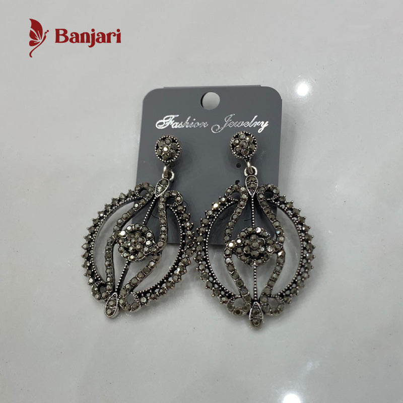 Empress Vintage Filigree & Floral Drop Antique Earrings