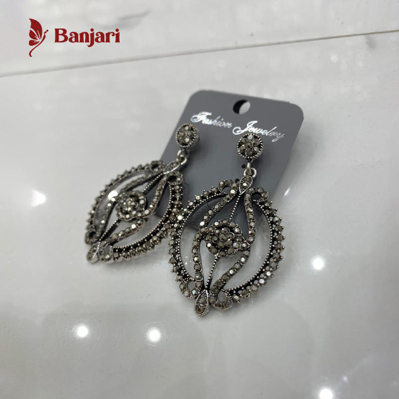 Empress Vintage Filigree & Floral Drop Antique Earrings