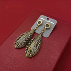 Royal Gilded Cage Filigree Drop Antique Earrings