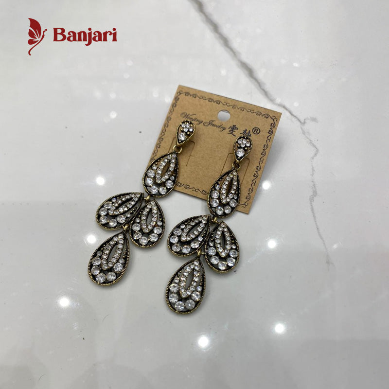 Celestial Tiered Antique Chandelier Earrings