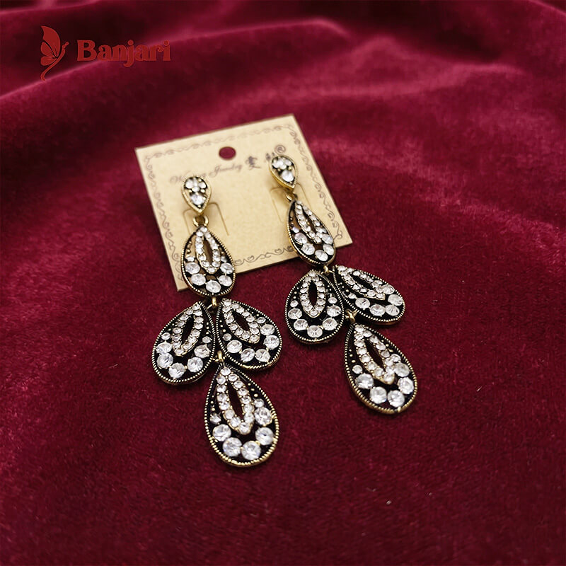 Celestial Tiered Antique Chandelier Earrings