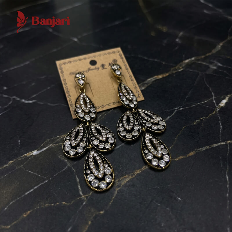 Celestial Tiered Antique Chandelier Earrings