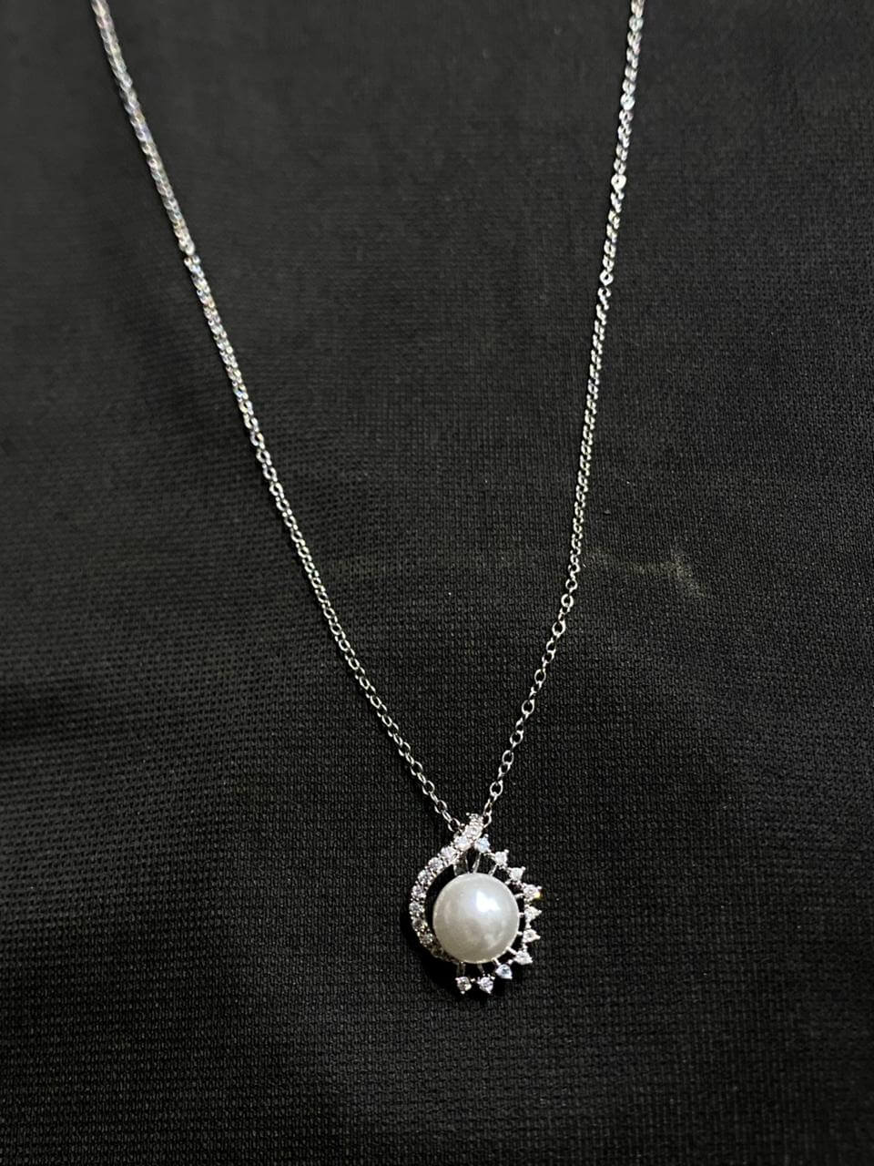 Pearl Pendant Stainless Steel Necklace for Women | Elegant, Waterproof & Tarnish-Resistant Jewelry