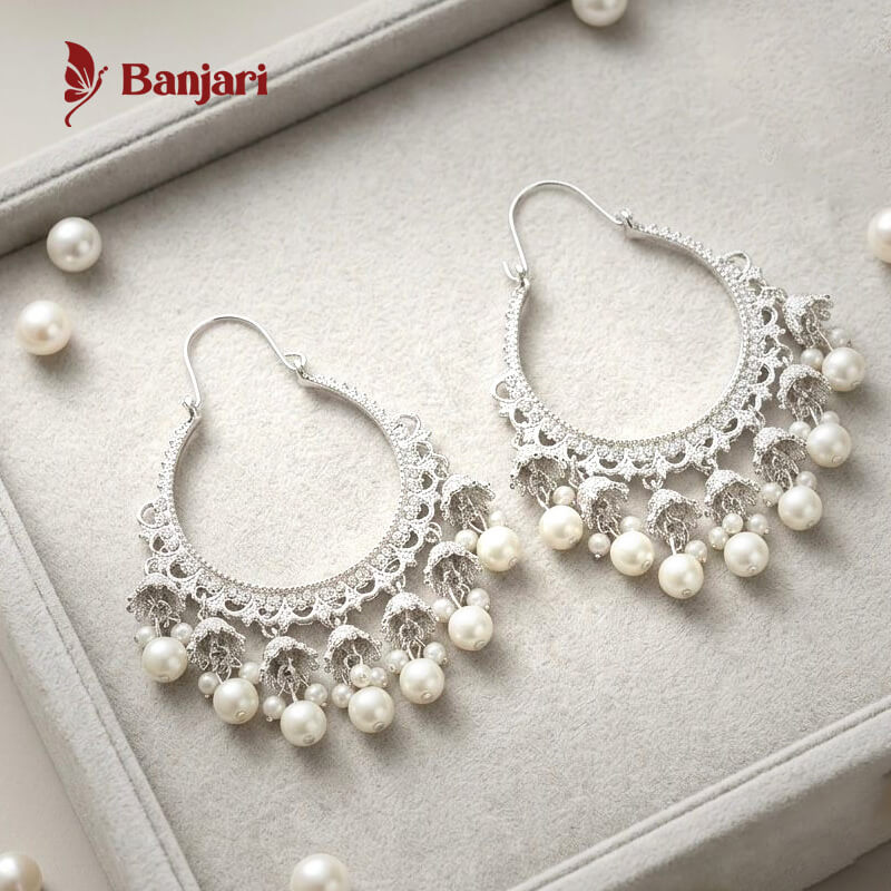 Pearl-Encrusted Kashmiri Filigree Balis