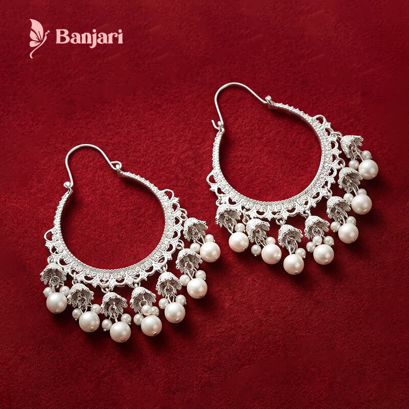 Pearl-Encrusted Kashmiri Filigree Balis