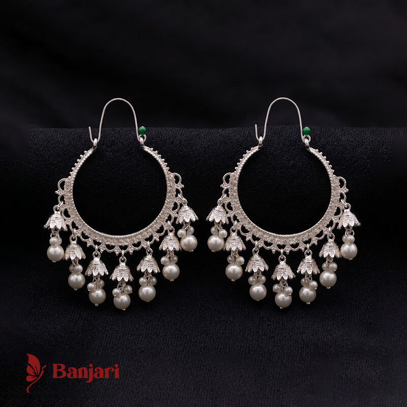 Kashmiri Heritage Filigree Bali with Ghungroo Drops