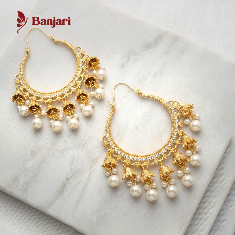 Pearl-Encrusted Kashmiri Filigree Balis