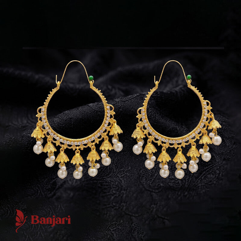Pearl-Encrusted Kashmiri Filigree Balis