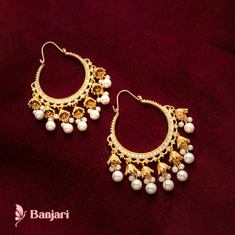 Pearl-Encrusted Kashmiri Filigree Balis