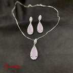 Timeless Halo Teardrop 1 Zircon Locket Set