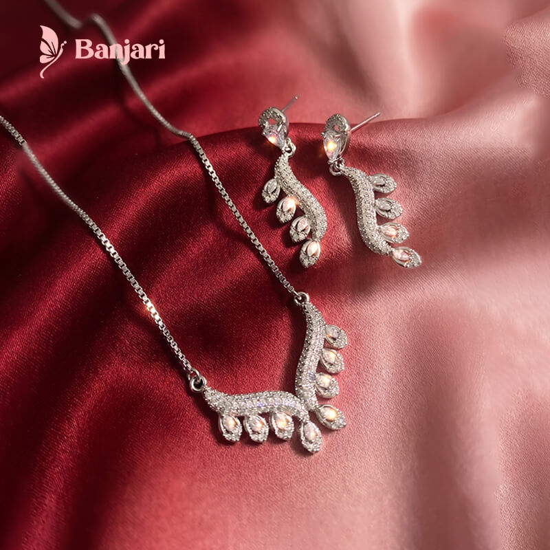 Midnight Majesty Silver & Black Zirconia Jewelry Set