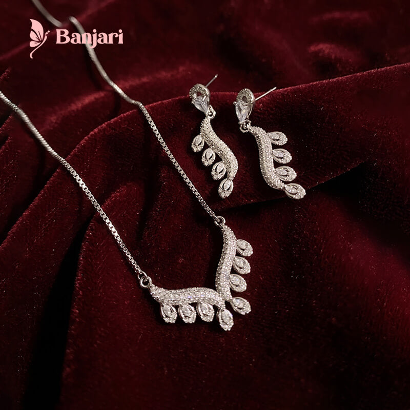 Midnight Majesty Silver & Black Zirconia Jewelry Set