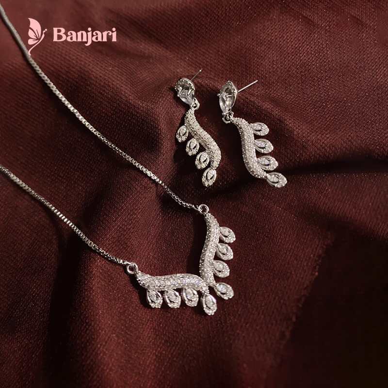Midnight Majesty Silver & Black Zirconia Jewelry Set